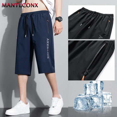 Fashion Sports Shorts Men Elastic Waist Breathable Quick Dry Bottom