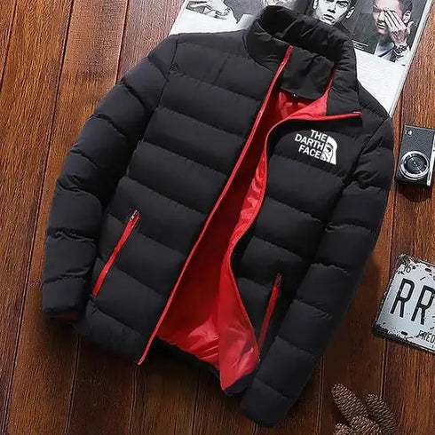 Men's Warm Stand Collar Winter Down Jacket - Casual Street Fashion Parka for Autumn and Winter Adventures
