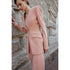 Elegant Single Button Two-Piece Women Pants Set for Office Ladies - Stylish Jacket and Wide Leg Trousers Ensemble