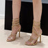 Elegant Crystal Tassel Stiletto Sandals Women Heels