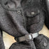 Hepburn Elegant Long Tweed Dresses Women Autumn Party Luxury Robe