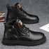 Men's Retro Style High Top Biker Boots for Winter Riding