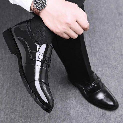Fashionable Versatile Men Formal Leather Shoes Business Casual Slip On
