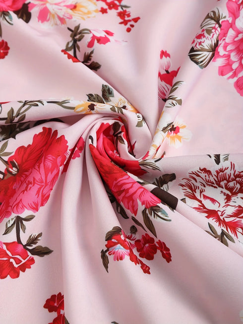 Floral Print Off-Shoulder Ruffle Dress for Women in Spring and Summer Fashion