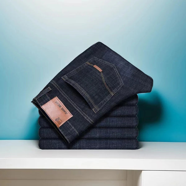 Men Classic Jeans Denim Overalls Soft Black Biker Pants