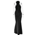JULISSA MO Satin Sexy Hollow Out Maxi Dress for Elegant Parties