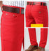 Men's Colorful Denim Stretch Comfortable Jeans for Casual Business Wear