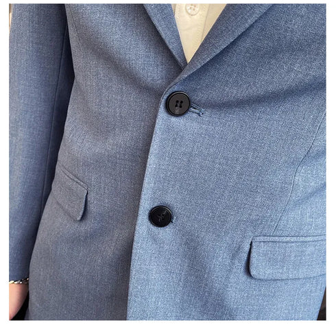 Fashionable Men's Suit and Trousers Two-Piece Set for Business Casual and Weddings