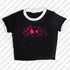 2000s Y2k Harajuku Crop Tops Gothic Letter Print Slim Stitch Graphic Tees Summer Streetwear