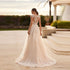 Luxurious A Line Women's Wedding Dresses with Lace Appliques