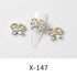 10pcs Devil's Blue Eye Nail Charms with Glitter Rhinestones for Stunning Nail Art Decoration and Manicure Accessories