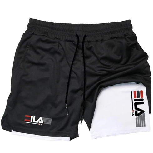 Men Running Shorts 2 In 1 Double-deck Sport Shorts for Gym Fitness