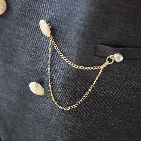 Men's Formal Slim Fit Double Breasted Sleeveless Suit Vest Business Casual Fashion