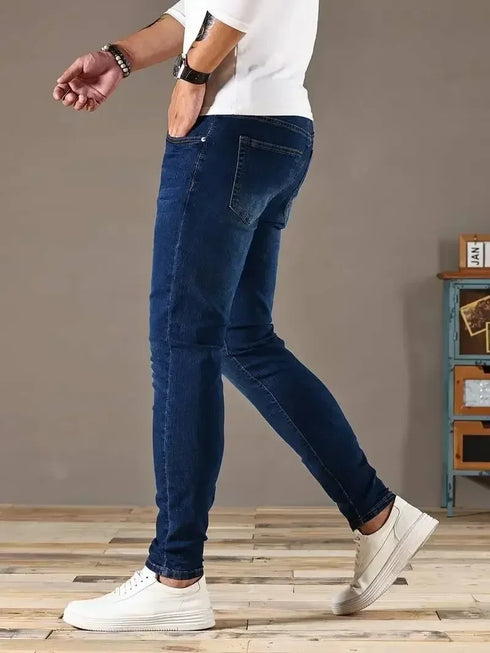 Mens Slim Fit Classic Skinny Jeans for Casual Street Style