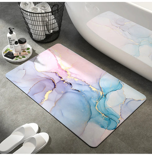 Luxury Nordic Diatomite Bath Mat Anti Slip Super Absorbent Quick Dry Floor Mat