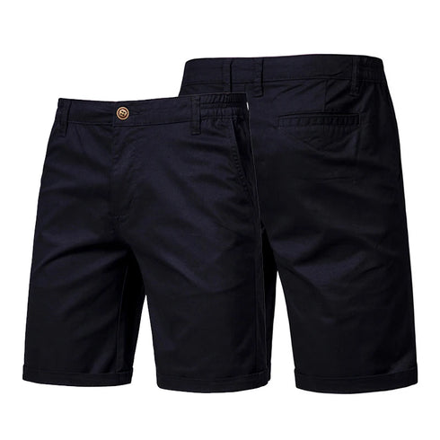 Men Summer Casual Business Shorts Elastic Waist Gym Running Shorts