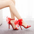 Elegant Women's Sandals with Pointed Toe and Butterfly Knot for Wedding and Office Wear