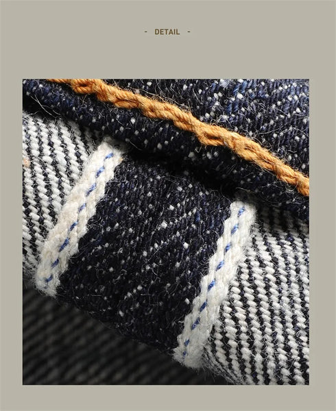 Slim Straight Button Fly Denim Jeans for Men - Heritage Style Selvedge Pants Perfect for Casual Wear and Stylish Medium Wash Jeans Outfit