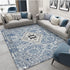 Classical Elegant Blue Rug for Retro Living Room and Bedroom Carpet Decoration