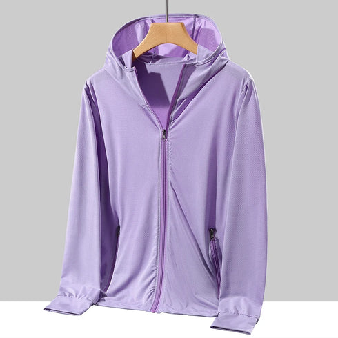 Plus Size Lightweight Summer Windbreaker Jacket for Men - Hooded, Quick-Drying, UPF 50 Sun Protection, Breathable Casual Coat for Outdoor Activities