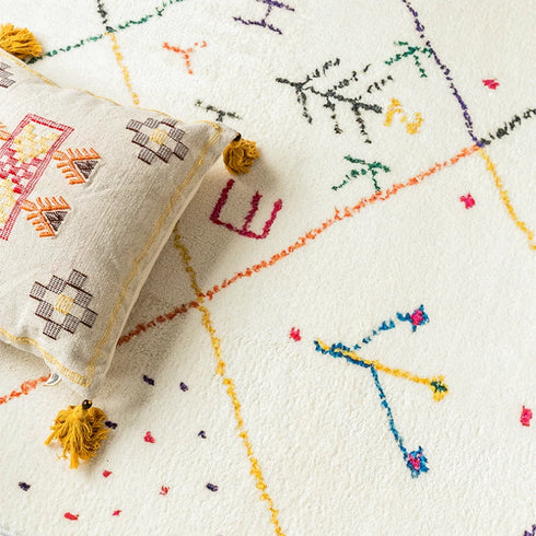 Ethnic Style Large Area Carpet for Living Room and Bedroom Plush Mat Home Decoration