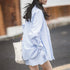 Chic Summer Outfit Inspiration: Casual Women's Striped Shirt and Shorts Set for Effortless Elegance