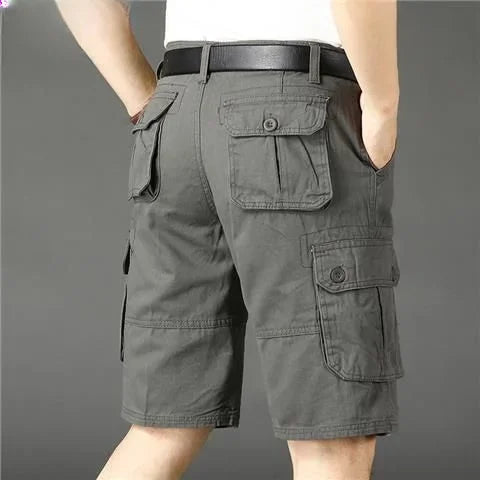 Khaki Half Men's Cargo Shorts Bermuda Designer Jogger Pants