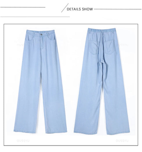 Casual Loose Fit Wide Leg Denim Jeans for Women - Perfect Baggy Fashion for Streetwear & Summer Styling, Ideal for Wide Leg Jeans Outfit Fall