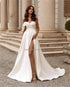 Simple Sweetheart Neck A-Line Wedding Dresses Off the Shoulder