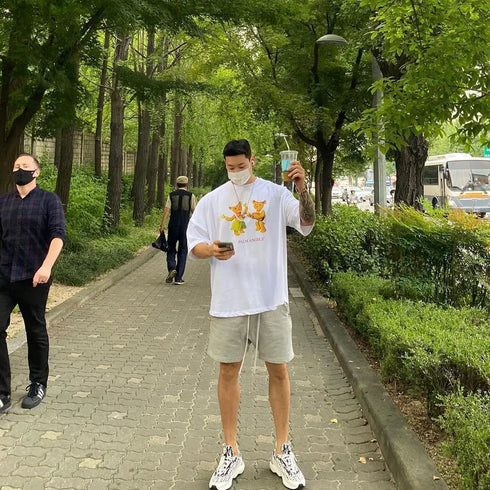 Men's Shorts High Street Retro Casual Fashion Cotton Double Zipper Five Point Pants Summer Sports Fitness Loose Shorts