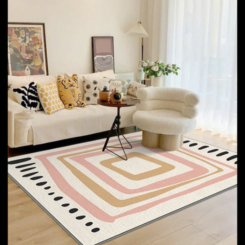 Geometric Irregular Lines Large Area Living Room Carpet Soft Fluffy Bedroom Rug Modern Home Decoration