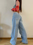 Casual Baggy Jeans for Women: High Waist Mom Jeans with Flare Pants for Streetwear - Perfect for Fall Outfits and Effortless Styling with Wide Leg Jeans Outfit Ideas
