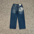 Baggy Jeans Women Wide Leg High Waist Vintage Washed Print Streetwear Casual Everyday Relaxed Fit