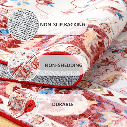 Retro Living Room Decoration Carpet Nordic Style Area Rug for Bedroom Non-Slip Mat