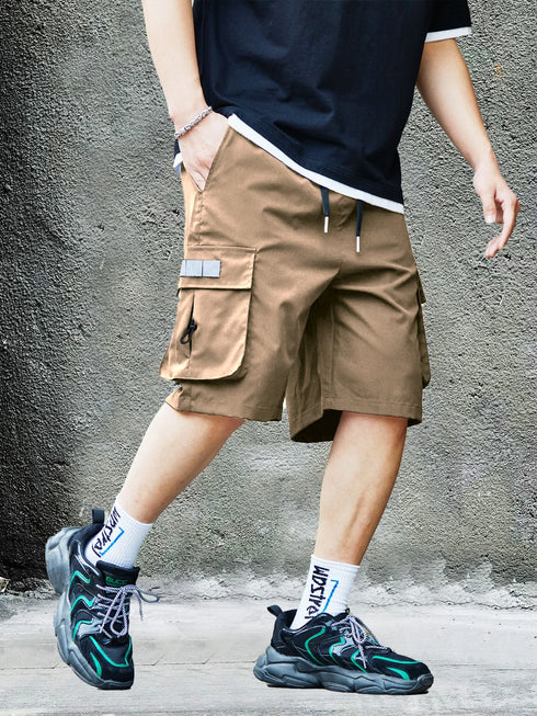 Men's Cargo Shorts for Outdoor Travel with Large Pockets