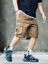 Men's Cargo Shorts for Outdoor Travel with Large Pockets