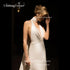 Elegant Mermaid Satin Wedding Dresses For Woman Backless Halter Sleeveless Design
