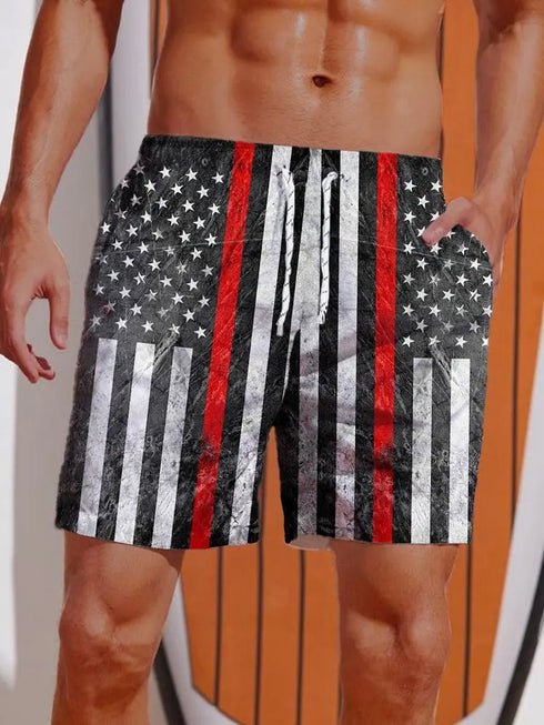 Funny Causal Pattern 3D Print Shorts Swim Trunks Beachwear