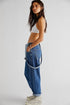 Effortlessly Chic Casual Loose-fit Denim Strapless Trousers for Women - Perfect for Fall Outfits with Jeans and European American Fashion Trends