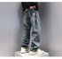 Ripped Jeans Baggy Straight Fit Denim Pants Mens Jeans Streetwear Hip Hop