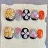 10pcs Artistic Press On Nails Featuring Elegant French Style with Hand Painted 3D Floral Designs - Perfect Summer Short Tips for Parties