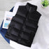 Men's Thermal Sleeveless Padded Vest - Casual Outdoor Body Warmer for Hiking and Winter Wear, Stylish and Functional Down Cotton Jacket, Windproof Design, Perfect for Autumn and Winter Adventures