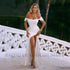 Elegant Mermaid Wedding Dresses Off The Shoulder Side Slit Boho Gown