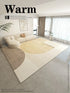 Minimalist Beige Art Stripe Carpet Soft Large Area Rug for Bedroom and Living Room Decor
