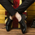 Men's Classic Slip-On PU Leather Business Dress Shoes with Pointed Toe for Wedding