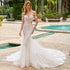 Mermaid Strapless Wedding Dress With Sparkling Lace Appliques And Court Train Bridal Gown