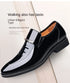 Men Patent Leather Casual Loafers Slip On Shoes for Business and Party