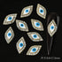 10pcs Devil's Blue Eye Nail Charms with Glitter Rhinestones for Stunning Nail Art Decoration and Manicure Accessories