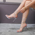 Rhinestone Snake Stiletto Gladiator Sandals For Wedding