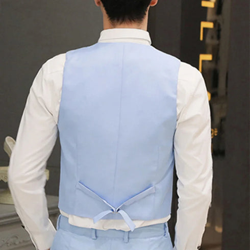 Men's Formal V Neck Tuxedo Vest - Tailored Fit Waistcoat for Business Events and Gatherings